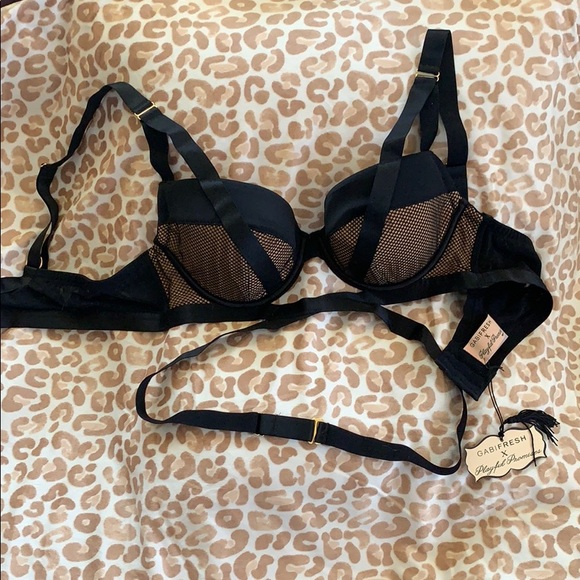 GabiFresh x Playful Promises Brooklyn Fishnet Bra - Picture 3 of 4